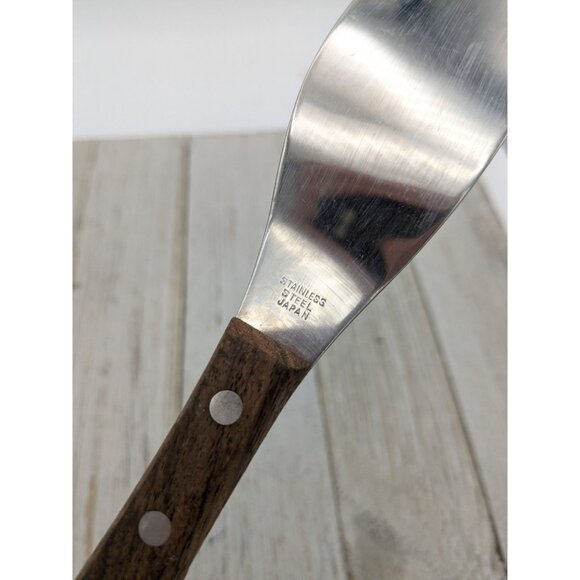Stainless Steel Salad Server Fork with Wood Handle 7 1/2" Granny - Picture 7 of 8